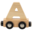 Tryco Houten lettertrein - naturel |  Letter A