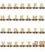 Houten lettertrein in naturel hout – losse letter B om de naam compleet te maken