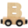 Tryco Houten lettertrein - naturel |  Letter B