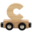 Tryco Houten lettertrein - naturel |  Letter C