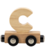Voeg deze houten letter C toe aan de lettertrein en maak de naam of het woord helemaal compleet.