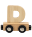 Voeg deze houten letter D toe aan de lettertrein en maak de naam of het woord helemaal compleet.