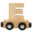 Tryco Houten lettertrein - naturel |  Letter E