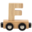 Tryco Houten lettertrein - naturel |  Letter F