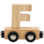 Holz-Buchstabenzug aus Naturholz – einzelner Buchstabe F zur Namensgestaltung
