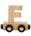 Houten lettertrein in naturel hout – losse letter F om de naam compleet te maken