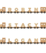 Houten lettertrein in naturel hout – losse letter G om de naam compleet te maken