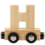 Holz-Buchstabenzug aus Naturholz – einzelner Buchstabe H zur Namensgestaltung