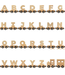 Houten lettertrein in naturel hout – losse letter I om de naam compleet te maken