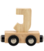 Houten lettertrein in naturel hout – losse letter J om de naam compleet te maken