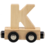 Tryco Wooden letter train - natural | Letter K