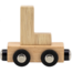 Wooden letter train in natural wood – separate letter L to complete the name