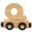 Tryco Houten lettertrein - naturel |  Letter Q