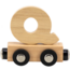 Tryco Wooden letter train - natural | Letter Q
