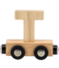 Houten lettertrein in naturel hout – losse letter T om de naam compleet te maken