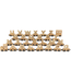Houten lettertrein in naturel hout – losse letter U om de naam compleet te maken