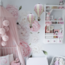 Montgolfière décorative taille S en rose et beige – décoration murale élégante pour chambre d’enfant