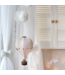 Decoratieve luchtballon maat M in roze en beige – stijlvolle wanddecoratie voor de kinderkamer