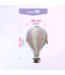 Decoratieve luchtballon maat M in roze en beige – stijlvolle wanddecoratie voor de kinderkamer