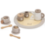 Wooden tea set in nougat color for endless play fun