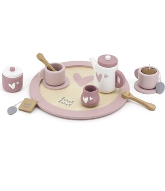 Label Label Houten theeservies | Roze