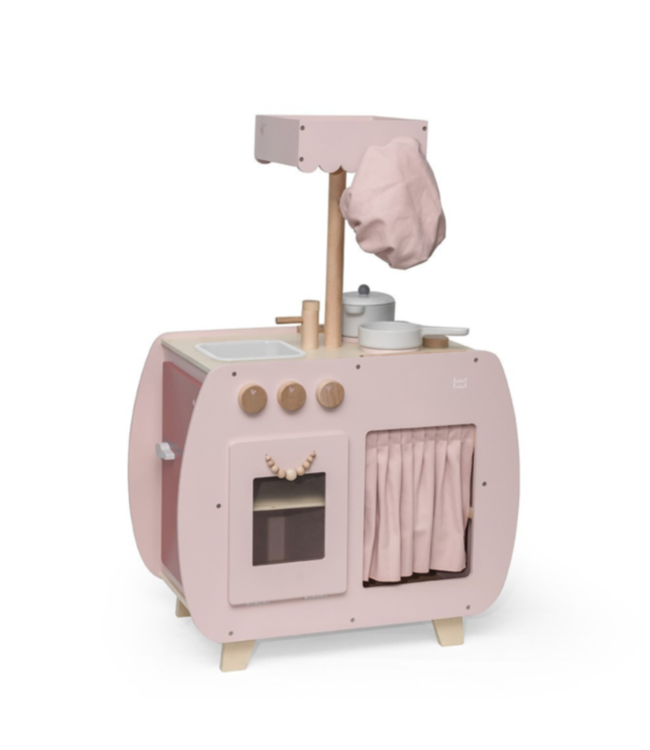 Houten speelkeuken Bistro in roze – stijlvolle kinderkeuken voor kleine chefjes
