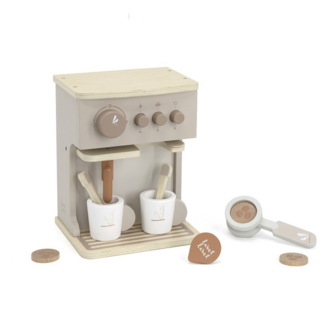Label Label Wooden espresso machine | Nougat
