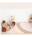Rechthoekig speelkleed van natuurrubber met Rainbow Sky-print voor veilig en comfortabel speelplezier
