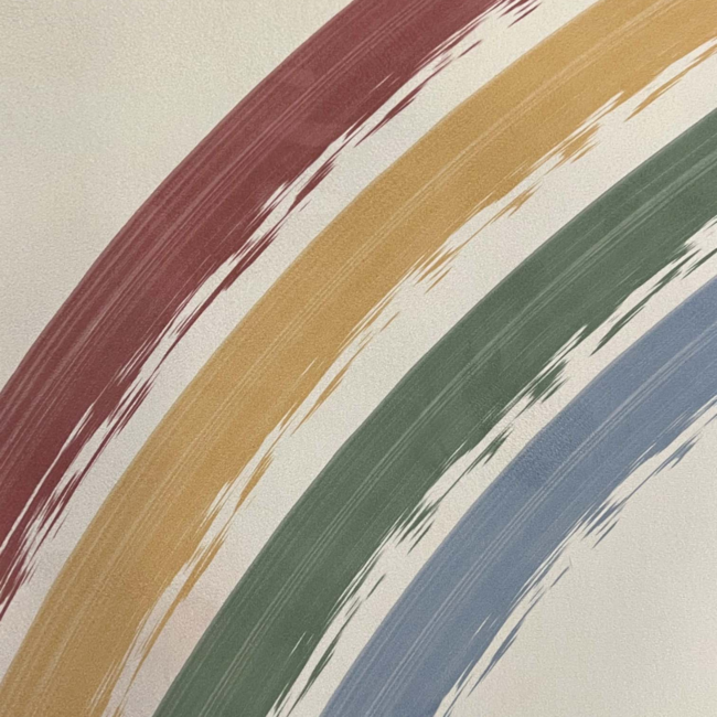 Rechthoekig speelkleed van natuurrubber met Rainbow Sky-print voor veilig en comfortabel speelplezier