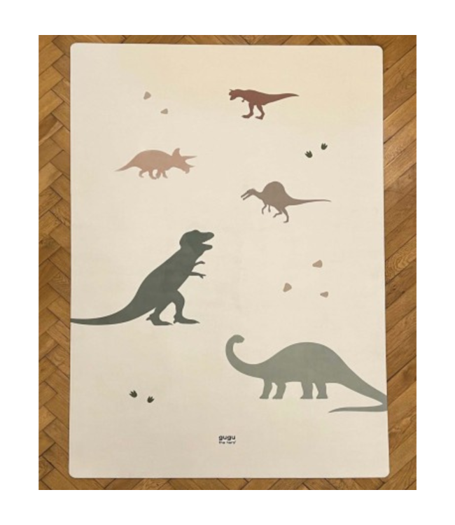Rechthoekig speelkleed van natuurrubber met Dino World-print voor veilig en comfortabel speelplezier