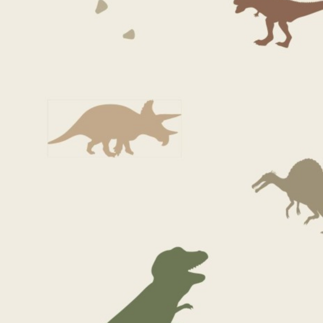 Rechteckige Spielmatte aus Naturkautschuk mit Dino World-Print für sicheres und komfortables Spielen