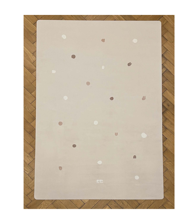 Rechthoekig speelkleed van natuurrubber met Dots-print voor veilig en comfortabel speelplezier