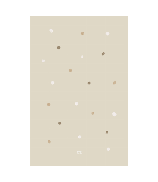 Rechthoekig speelkleed van natuurrubber met Dots-print voor veilig en comfortabel speelplezier