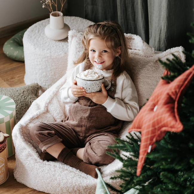 Beanbag made of teddy fabric in Bearly crème
