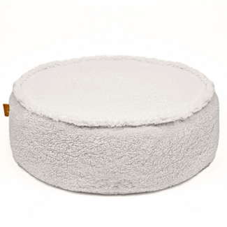 MeowBaby Pouf Tissu Teddy Rond | Bearly crème  - Copy