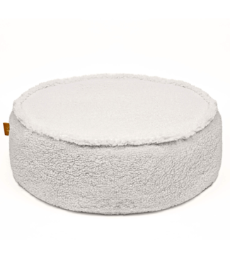 MeowBaby Zitzak teddy stof rond | Bearly crème