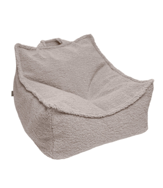 MeowBaby Zitzak teddy stof | Bearly licht grijs