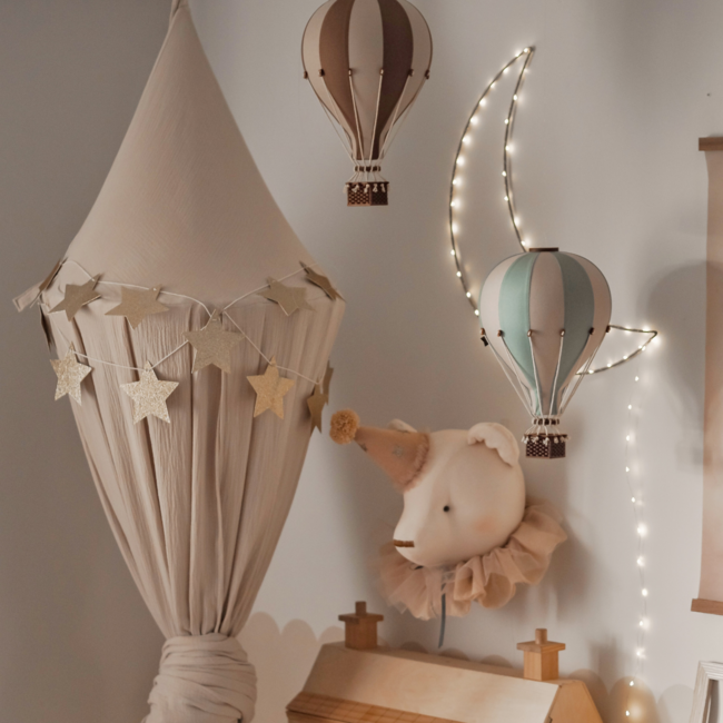 Luchtballon maat S créme/mint – handgemaakt, lichtgewicht en veilig