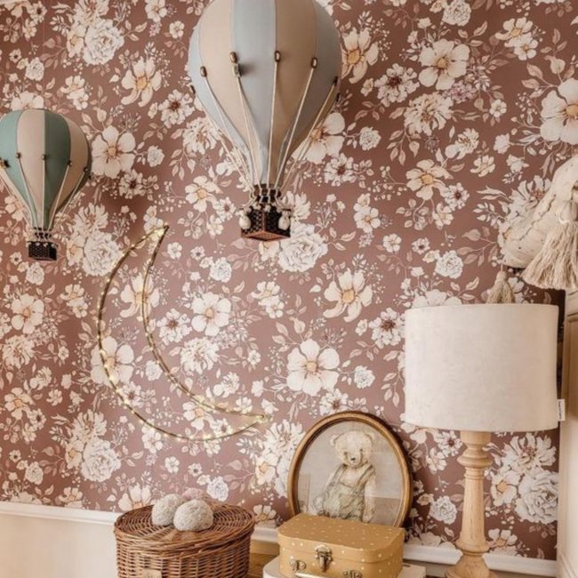 Ballon aérien taille S crème/menthe – fait main, léger et sûr