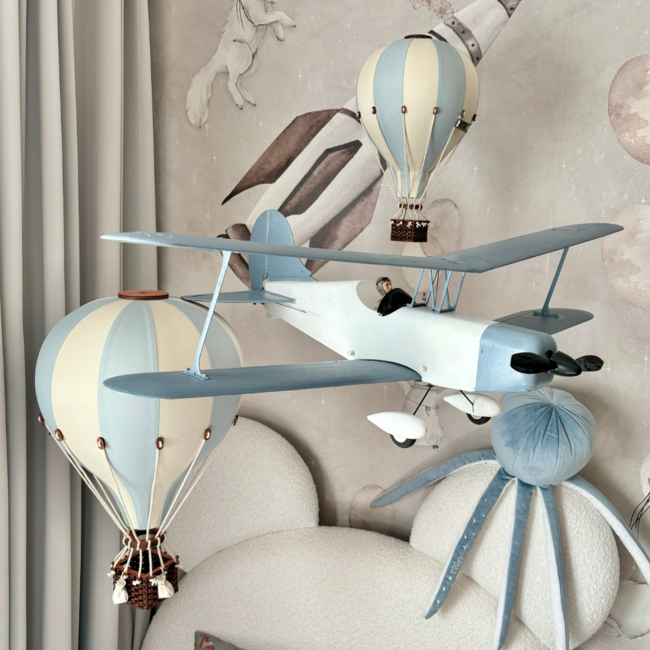 Luchtballon maat S créme/mint – handgemaakt, lichtgewicht en veilig