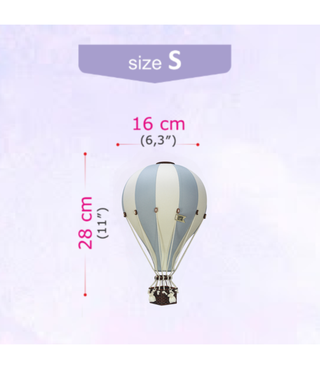 Luchtballon maat S créme/mint – handgemaakt, lichtgewicht en veilig
