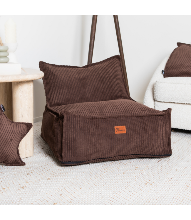 Kinderzitzak corduroy bruin – handgemaakt, comfortabel en veilig