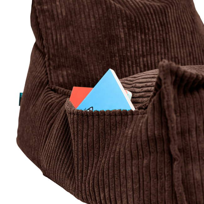 Kids beanbag corduroy brown – handmade, comfortable and safe