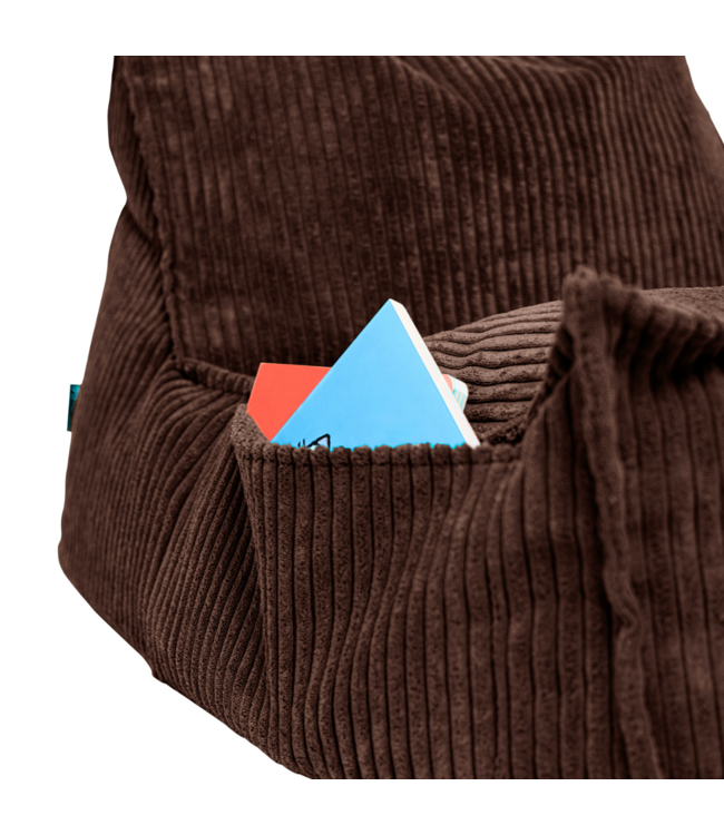 Kinderzitzak corduroy bruin – handgemaakt, comfortabel en veilig