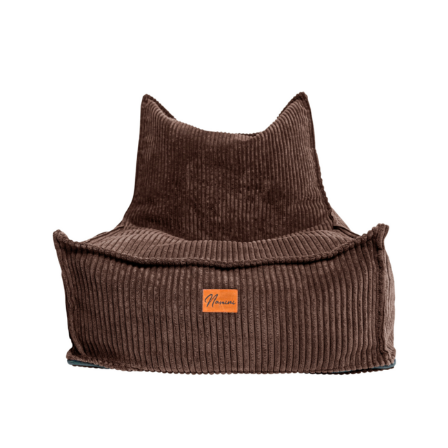 Kindersitzsack Corduroy Braun – handgefertigt, bequem und sicher