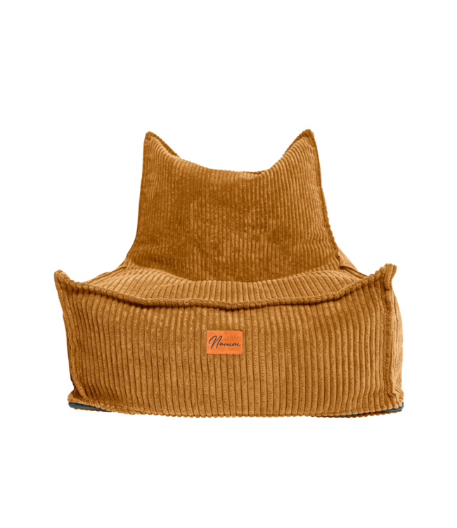 Kinderzitzak corduroy mosterdgeel – handgemaakt, comfortabel en veilig