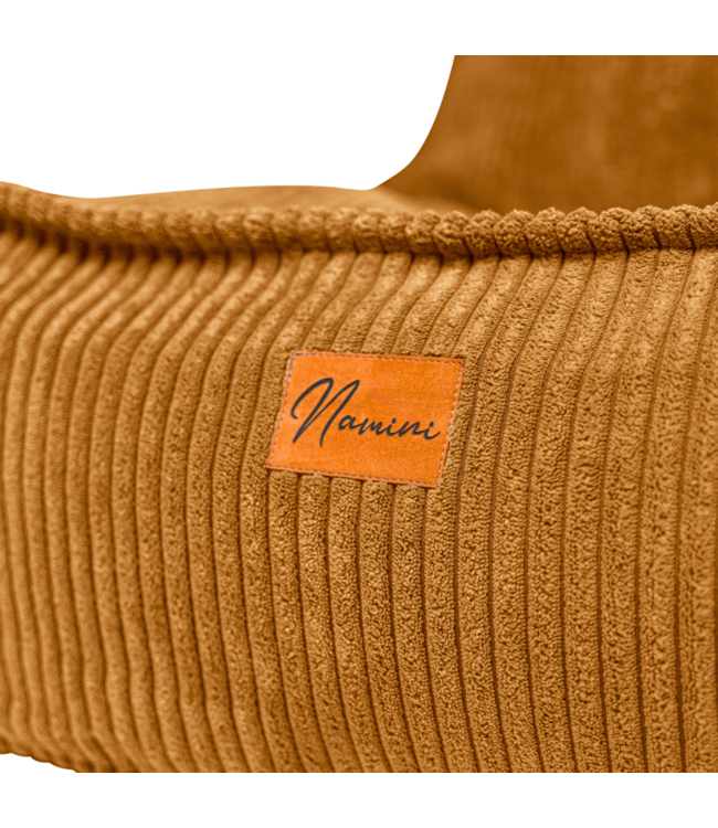 Kinderzitzak corduroy mosterdgeel – handgemaakt, comfortabel en veilig