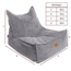 Kids beanbag corduroy  grey – handmade, comfortable and safe