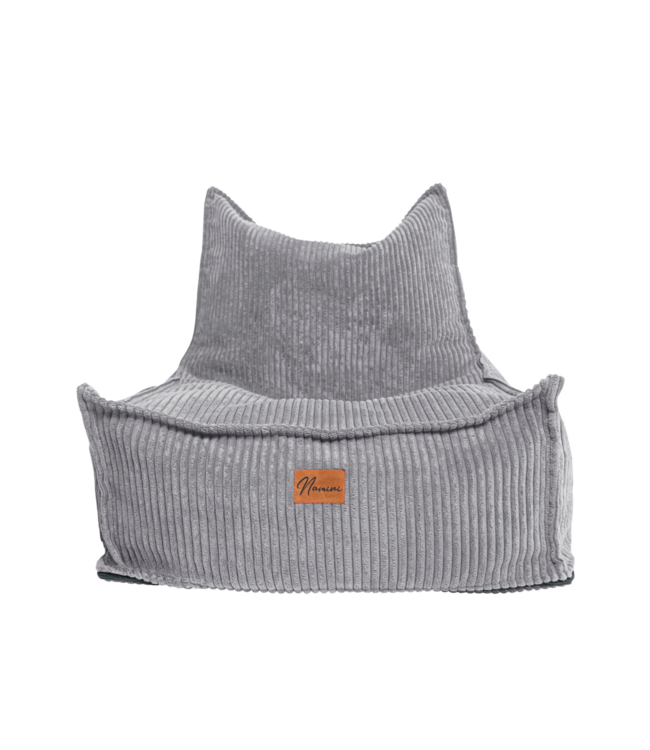 Kinderzitzak corduroy grijs – handgemaakt, comfortabel en veilig