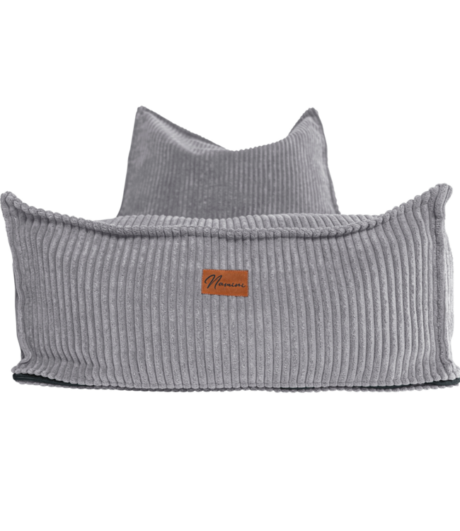 Kinderzitzak corduroy grijs – handgemaakt, comfortabel en veilig